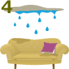 給排水設備に生じた事故または他人の戸室で生じた事後による水漏れ